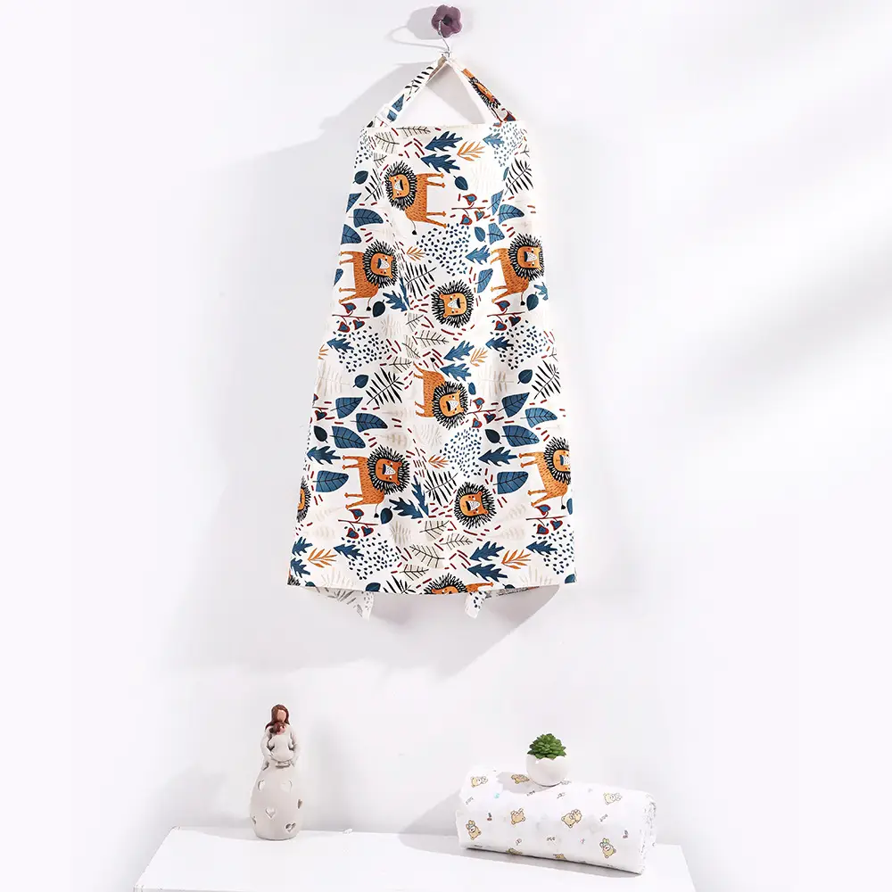 Breastfeeding Towel with Fig Leaf Pattern