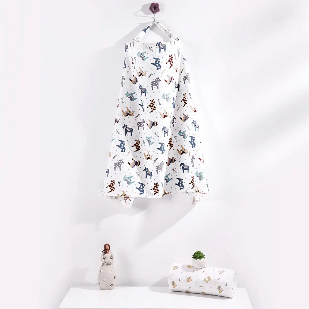 Breastfeeding Towel with Fig Leaf Pattern
