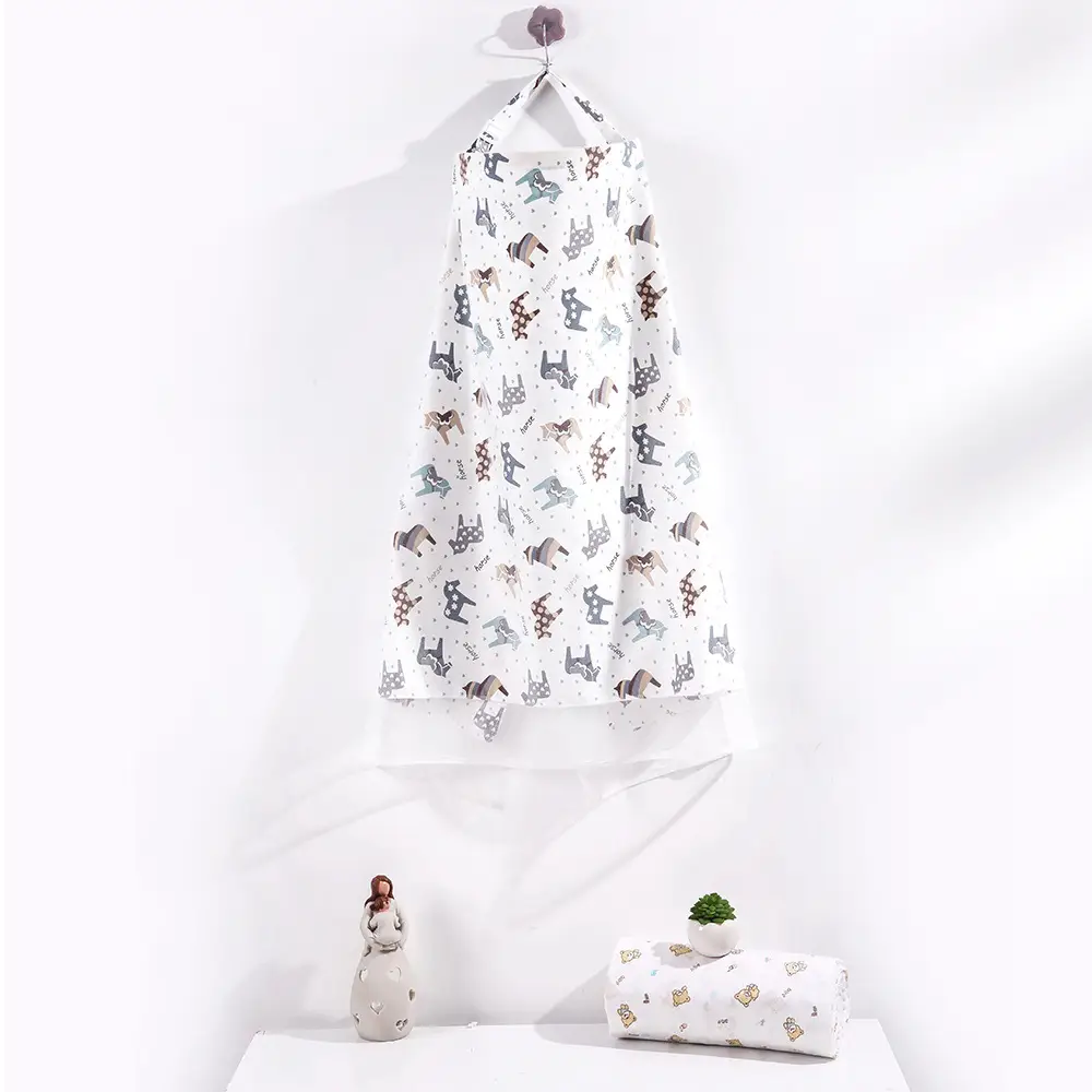 Breastfeeding Towel with Fig Leaf Pattern
