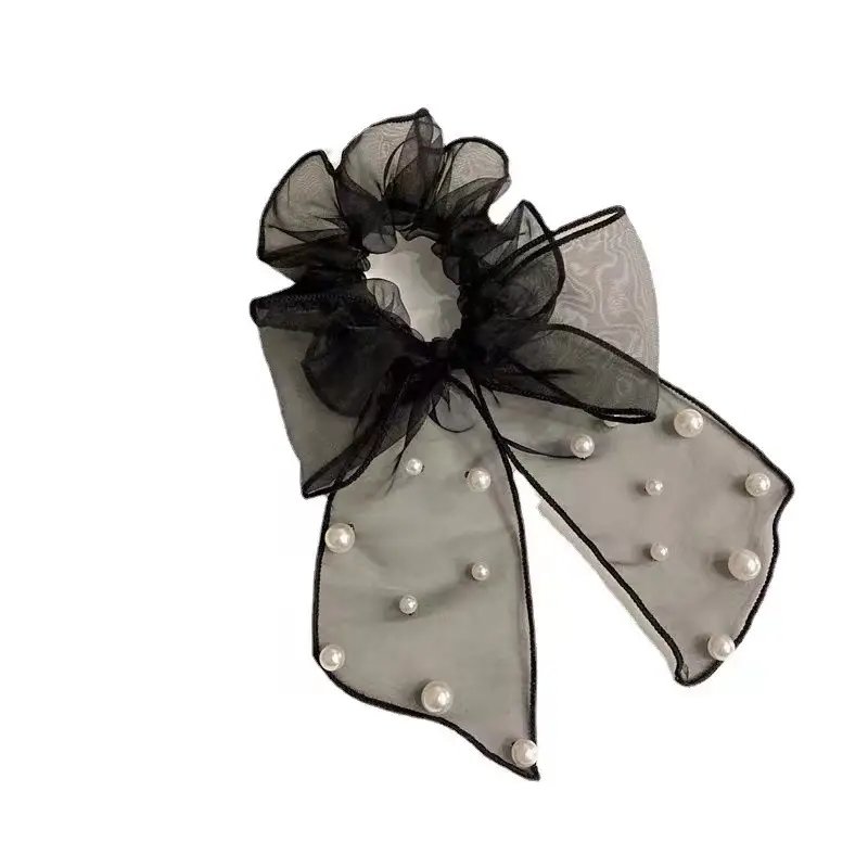 Super Fairy Horsetail Hair Ring with Organza Bow - Image 5