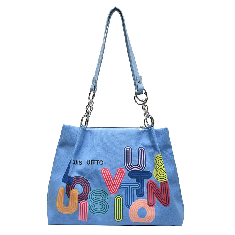 Korean Style Multi Color U Print Shoulder Bag for Women - Image 7