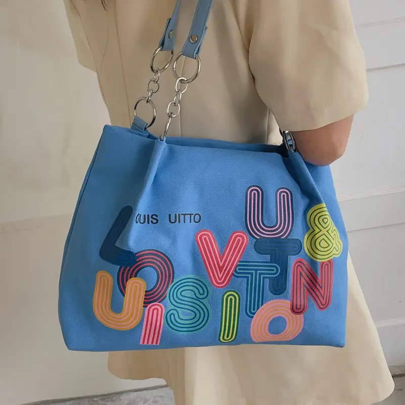 Korean Style Multi Color U Print Shoulder Bag for Women - Image 2