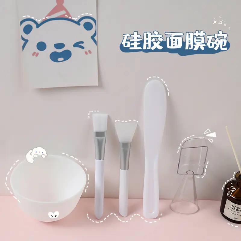 Silicone Facial Mask Bowl Set 5-Piece Beauty Salon Tools - Image 8