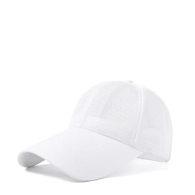 Men's Black Mesh Trucker Cap 11cm Brim Outdoor Sunshade - Image 2