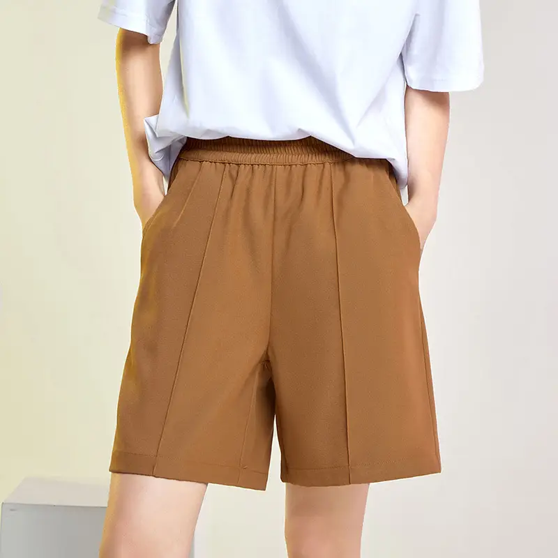 Women Summer Loose Slimming Sports Shorts White Suit