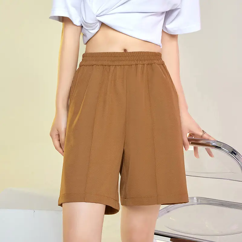 Women Summer Loose Slimming Sports Shorts White Suit