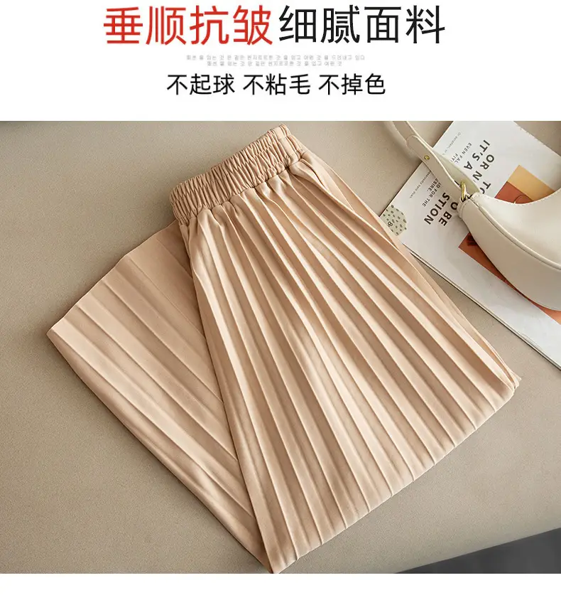 Black Pleated Skirt High Waist Women Summer 2025 — feature 24