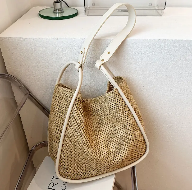 Women's Large Straw Woven Shoulder Bag 2022 - Image 8