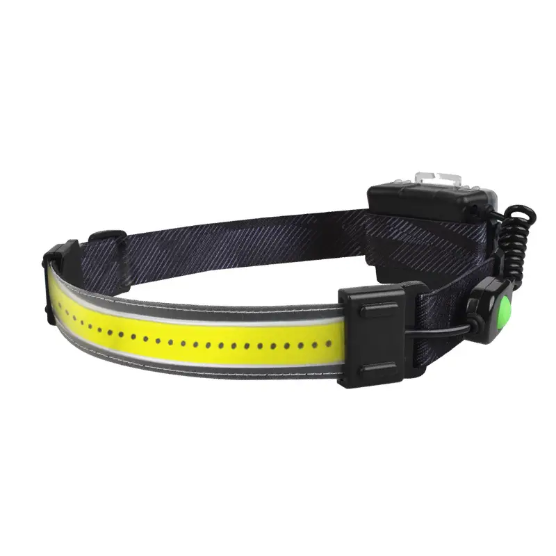 Rechargeable Head-mounted Flashlight with Yellow Band