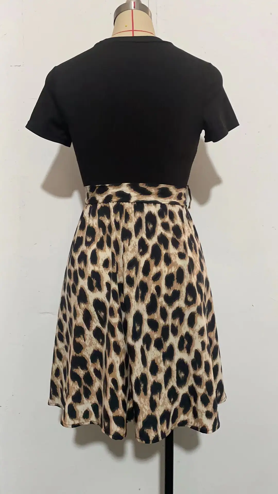 Women Leopard Print Skirt Set with Bow Dress — feature 16