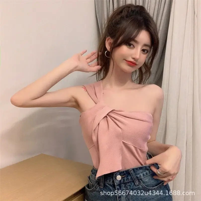 Sexy Knotted Shoulder Vest 2024 Women - Image 2