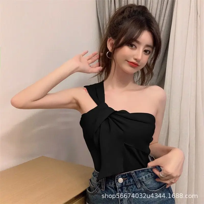 Sexy Knotted Shoulder Vest 2024 Women - Image 4