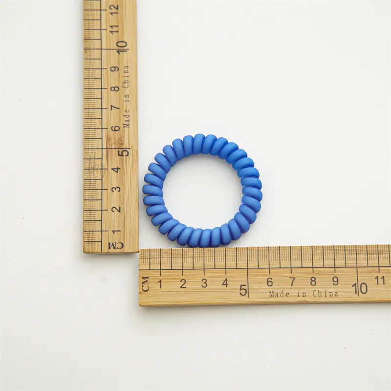Frosted Telephone Hair Ring 6 Pack Women's Pony Tail Accessories - Image 8