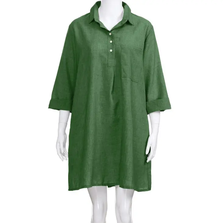 2024 Grey 3/4 Sleeve Collar Shirt Large - Image 10