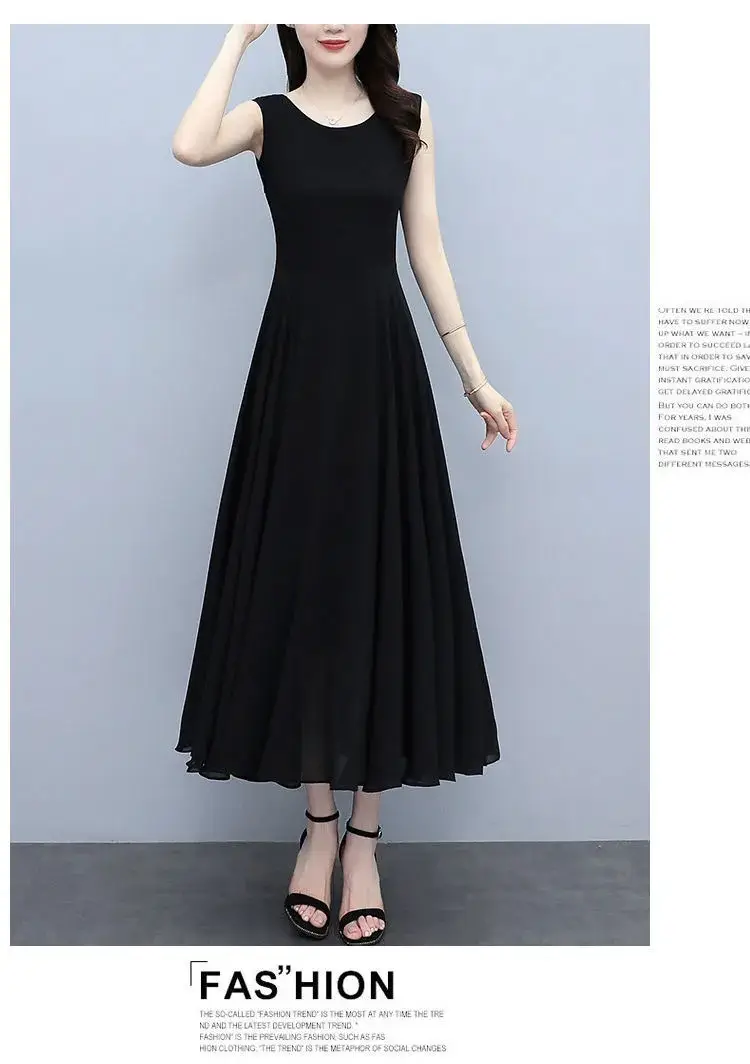 Black Sleeveless French Style Dress for Women — feature 10