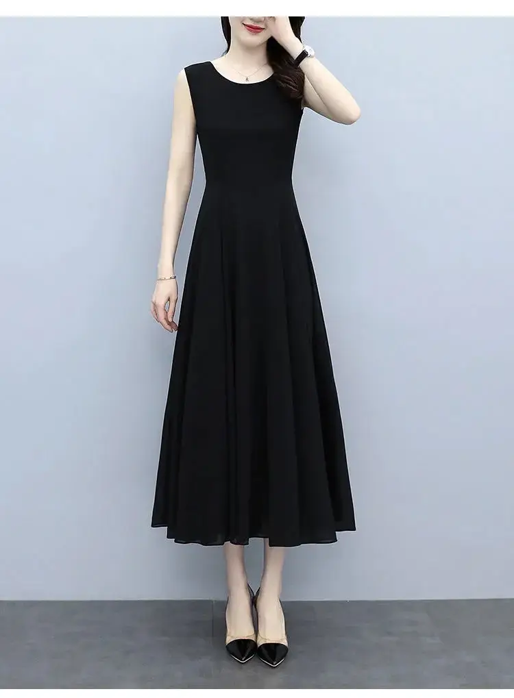 Black Sleeveless French Style Dress for Women — feature 13