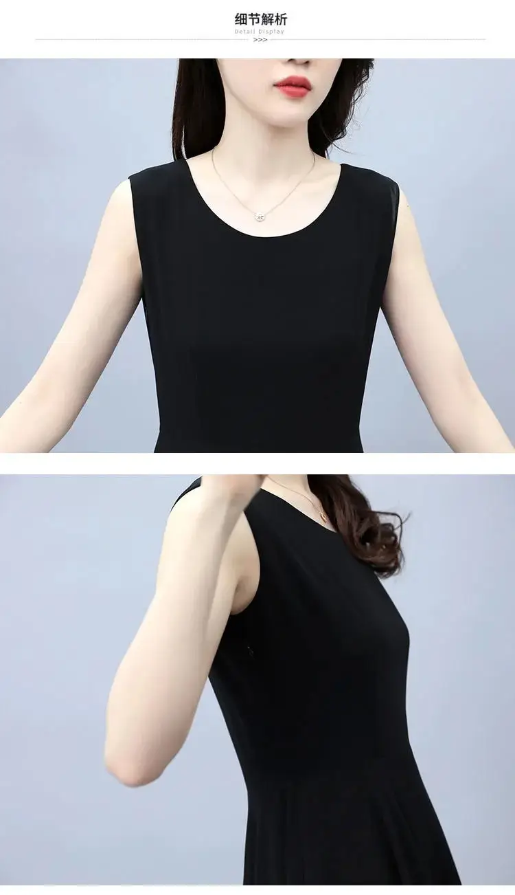 Black Sleeveless French Style Dress for Women — feature 14