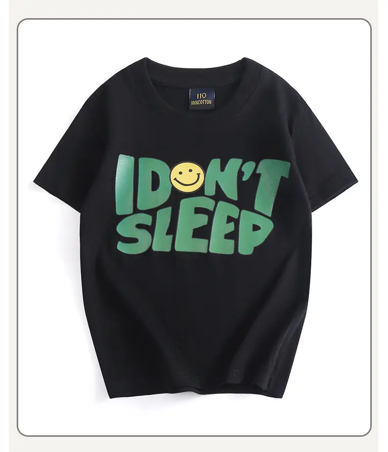 White "Don't Sleep" T-Shirt for Boys Girls - Image 5