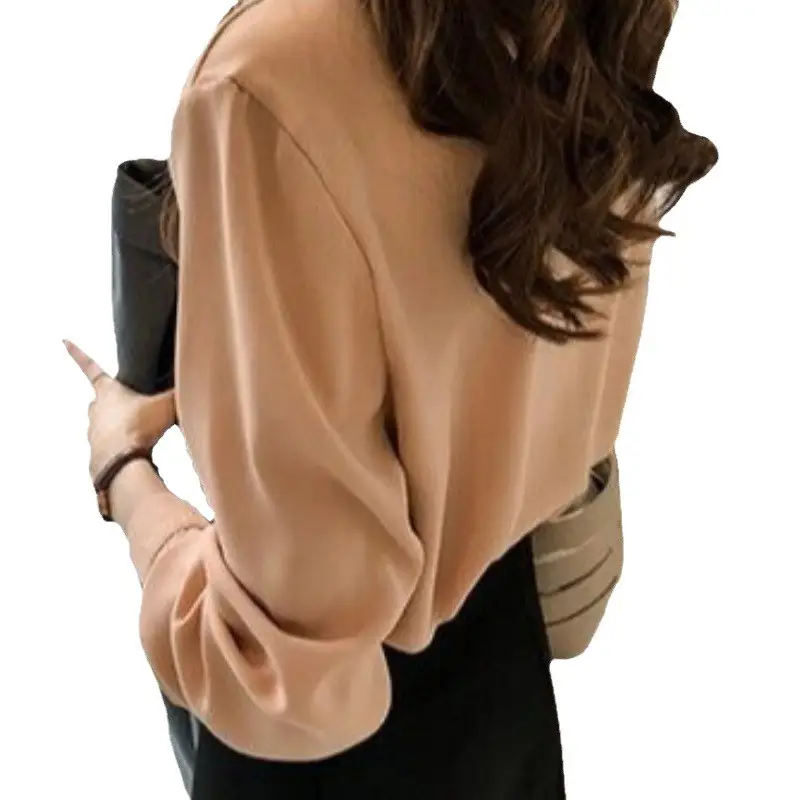 Women's Long Sleeve Ol Chiffon Shirt White - Image 5
