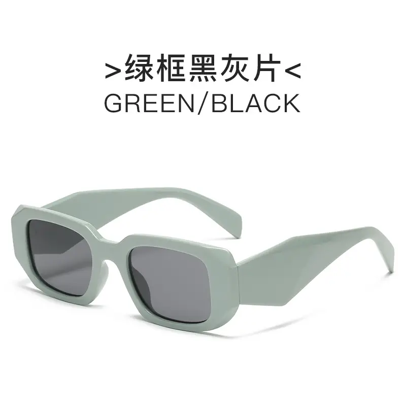 White Black Asymmetrical Sunglasses for Men Women