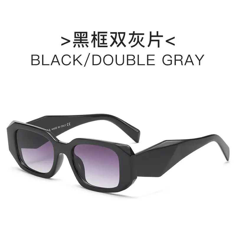 White Black Asymmetrical Sunglasses for Men Women