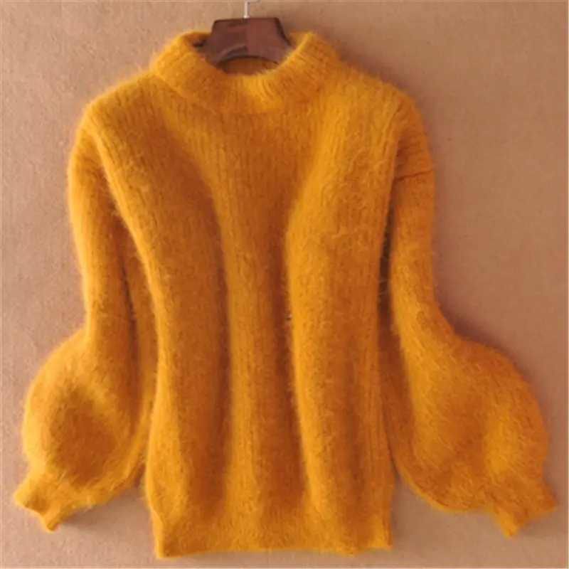 2025 Winter Mink Velvet Half Turtleneck Sweater Women - Image 13