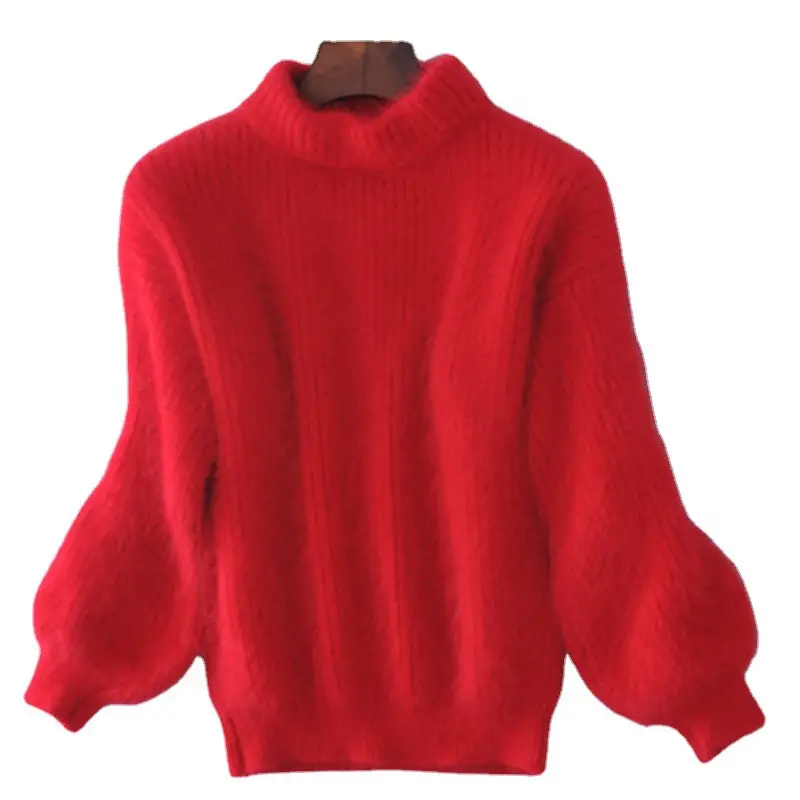 2025 Winter Mink Velvet Half Turtleneck Sweater Women - Image 15
