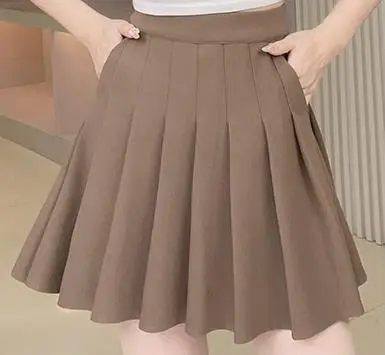 2023 Summer Pink Pleated Skirt Women Length 40cm - Image 6