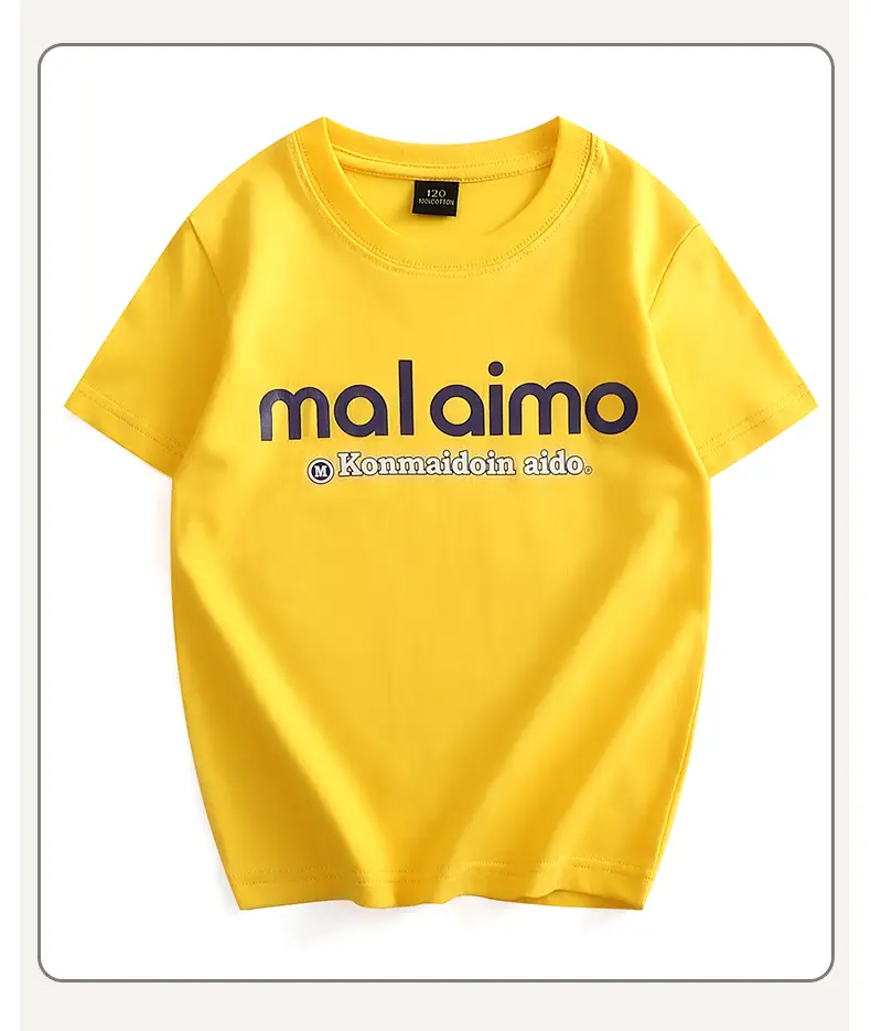 Malaimo White Round Neck T-Shirt for Boys Girls