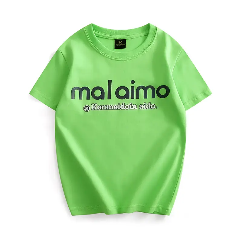 Malaimo White Round Neck T-Shirt for Boys Girls