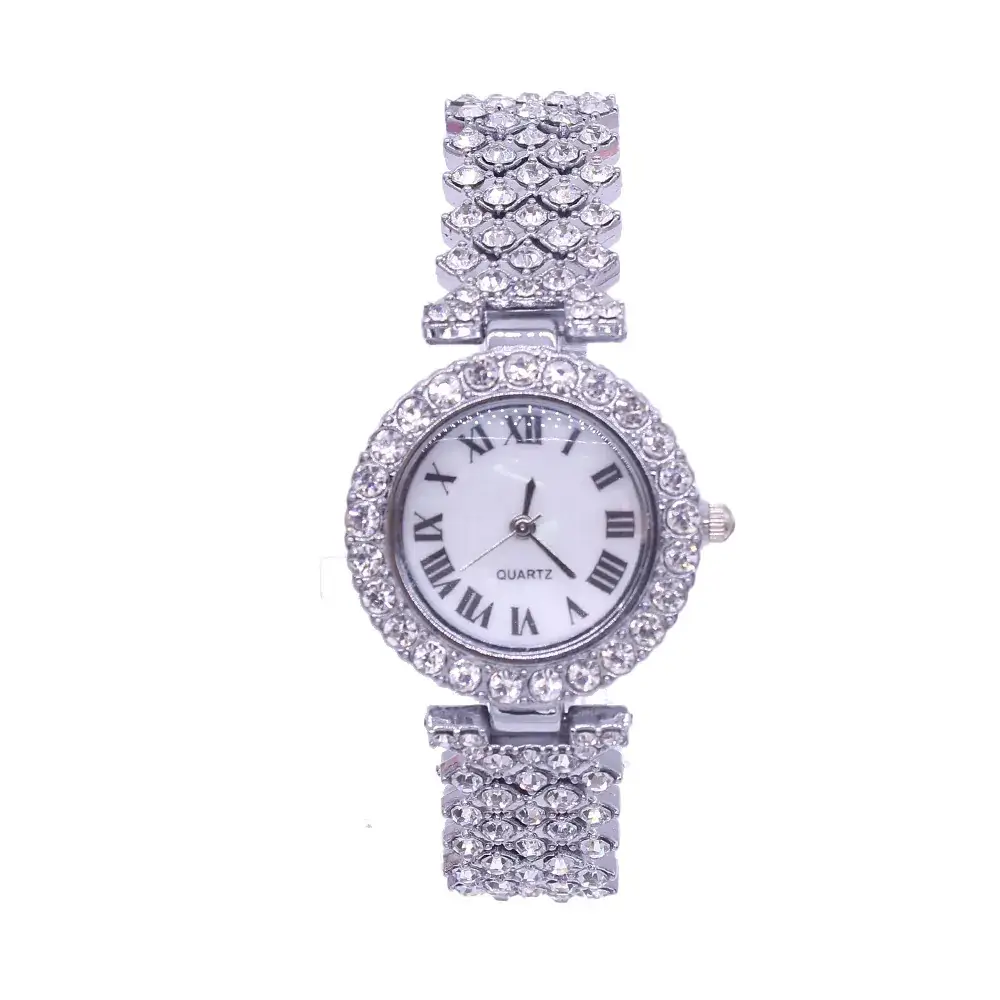 Gold Diamond Wristwatch Set for Women 3PCs - Image 4