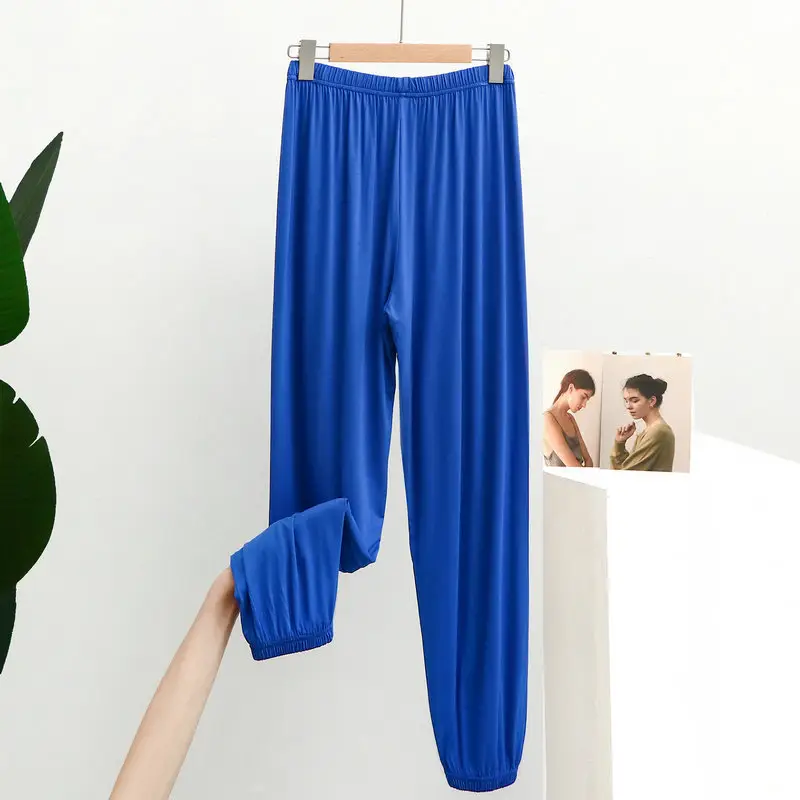 Women's Modal Ankle Pants Large Spring Summer Loose Lazy Home Pants High Waist Slimming - Image 4