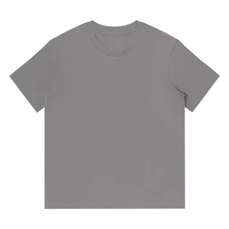 Men Heavy Cotton T-Shirt Brown Short Sleeve - Image 10