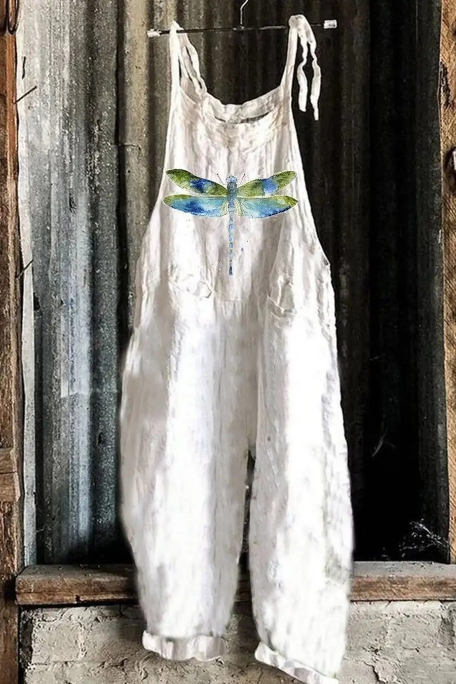 2023 New Slub Print Wide Leg Jumpsuit Women - Image 21