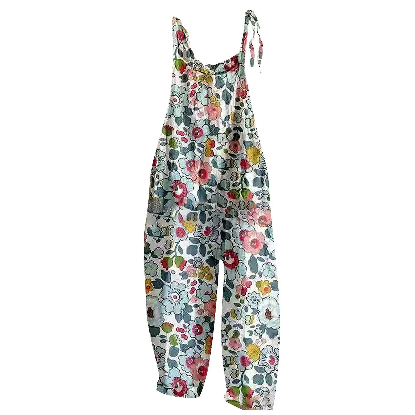 2023 New Slub Print Wide Leg Jumpsuit Women - Image 42