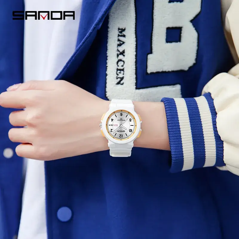 Sanda New Style Single Movement Double Calendar Watch for Men Women - Image 9