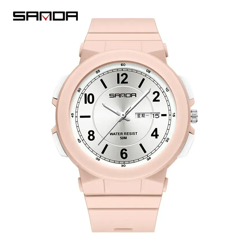 Sanda New Style Single Movement Double Calendar Watch for Men Women - Image 4