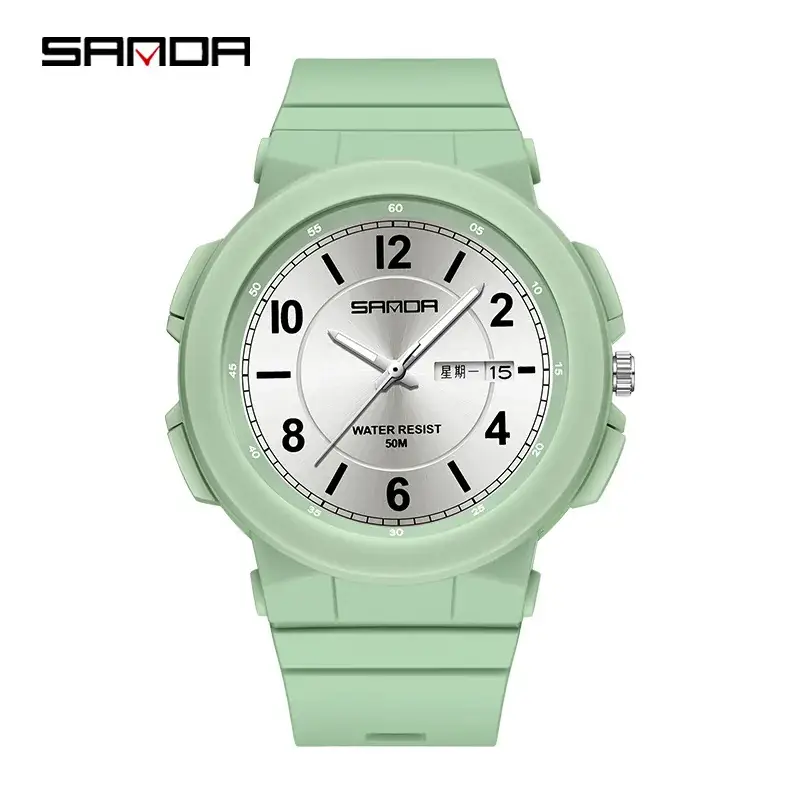 Sanda New Style Single Movement Double Calendar Watch for Men Women - Image 5