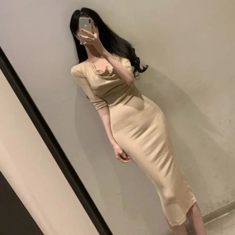 Off-Shoulder Slim Waist Dress for Women - Image 3