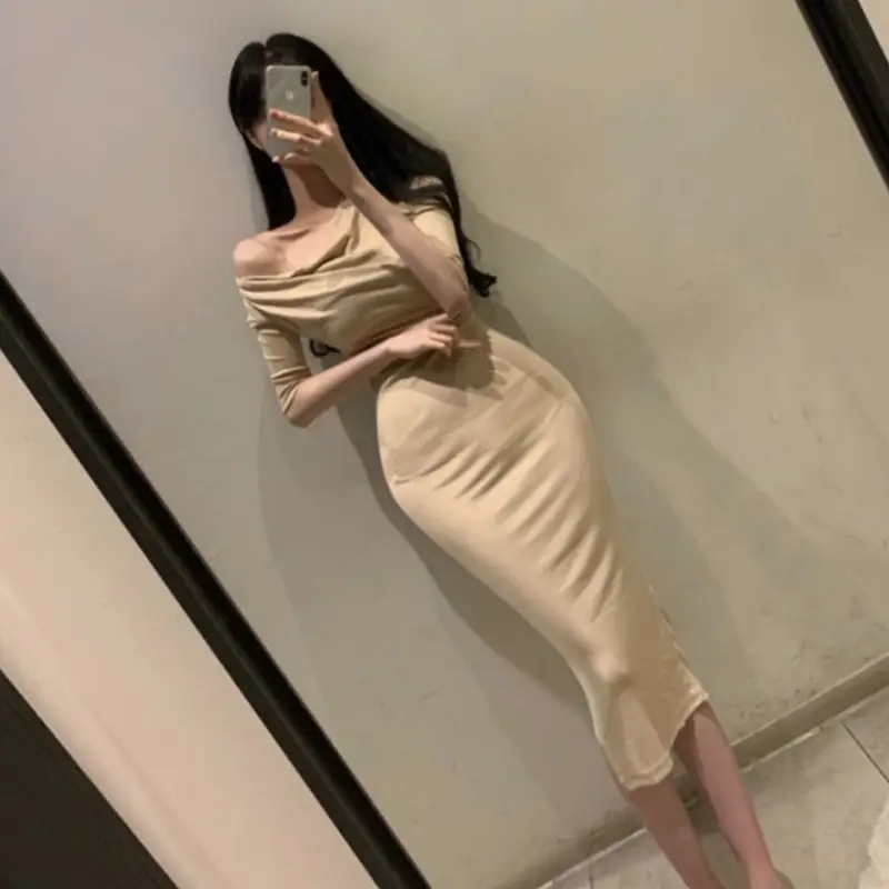 Off-Shoulder Slim Waist Dress for Women - Image 4
