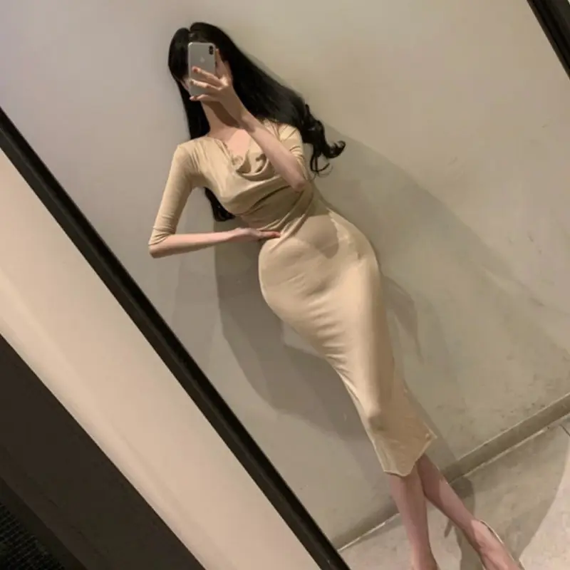 Off-Shoulder Slim Waist Dress for Women - Image 5