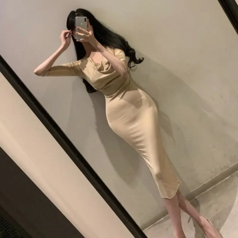 Off-Shoulder Slim Waist Dress for Women - Image 6