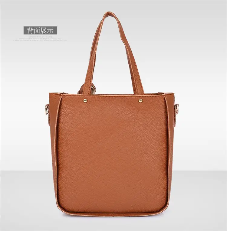 Red 4-Piece Women's Leather Handbag Set — feature 20