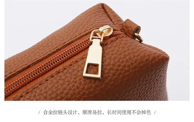 Red 4-Piece Women's Leather Handbag Set — feature 23