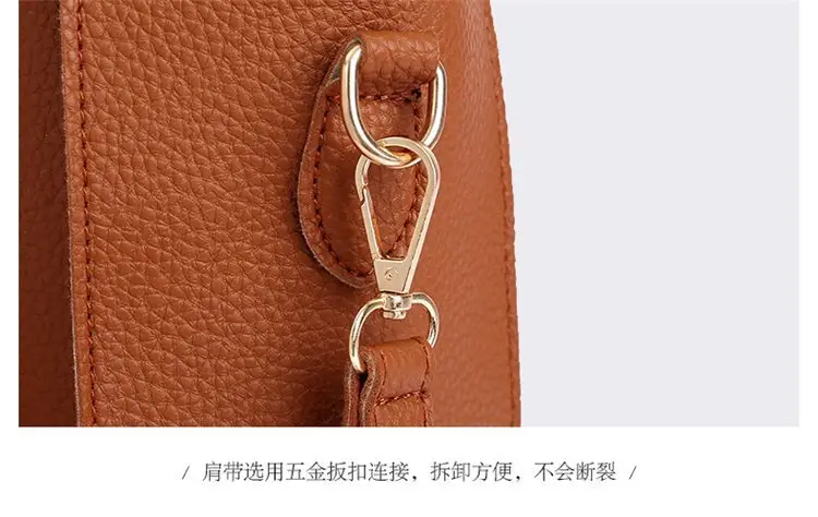 Red 4-Piece Women's Leather Handbag Set — feature 26