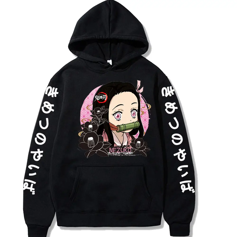 Demon Slayer Hoodie Yellow Ghost Blade Print - Image 6