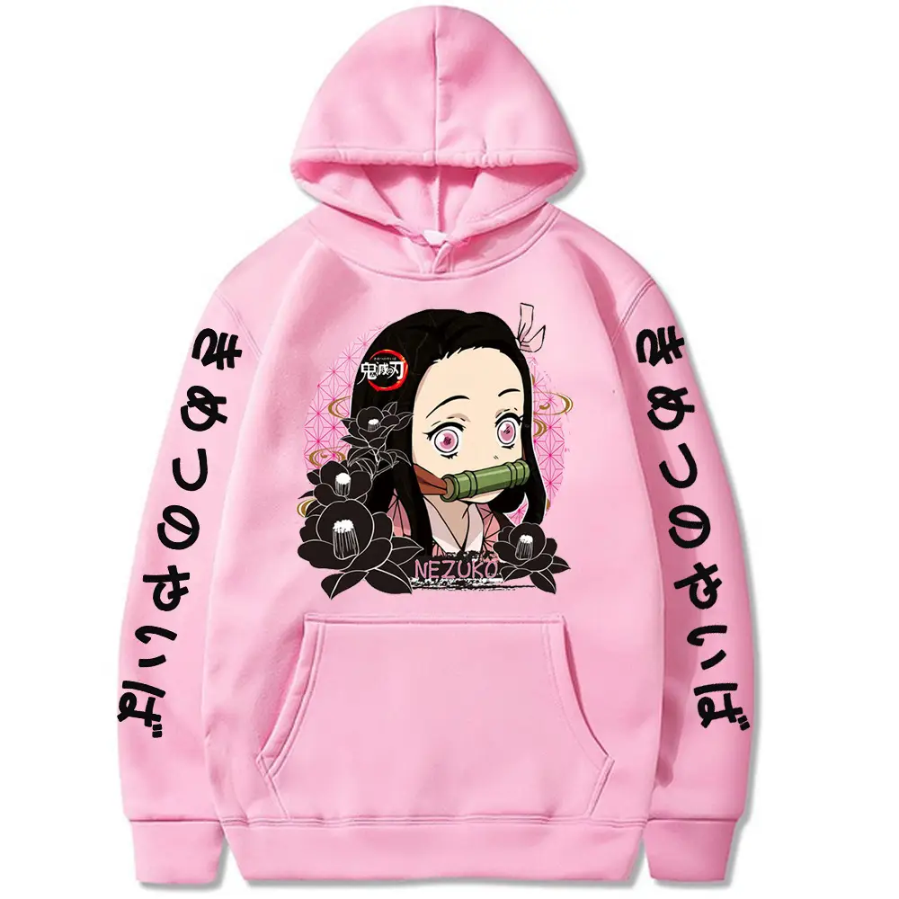 Demon Slayer Hoodie Yellow Ghost Blade Print - Image 2