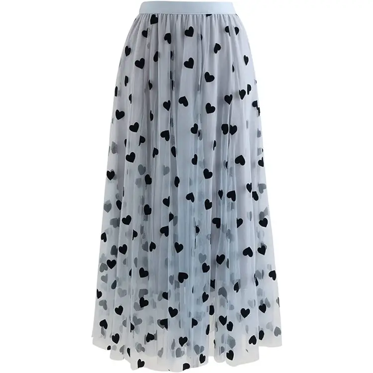 2022 French Style Floral Midi Dress with Fluffy Skirt - Image 6