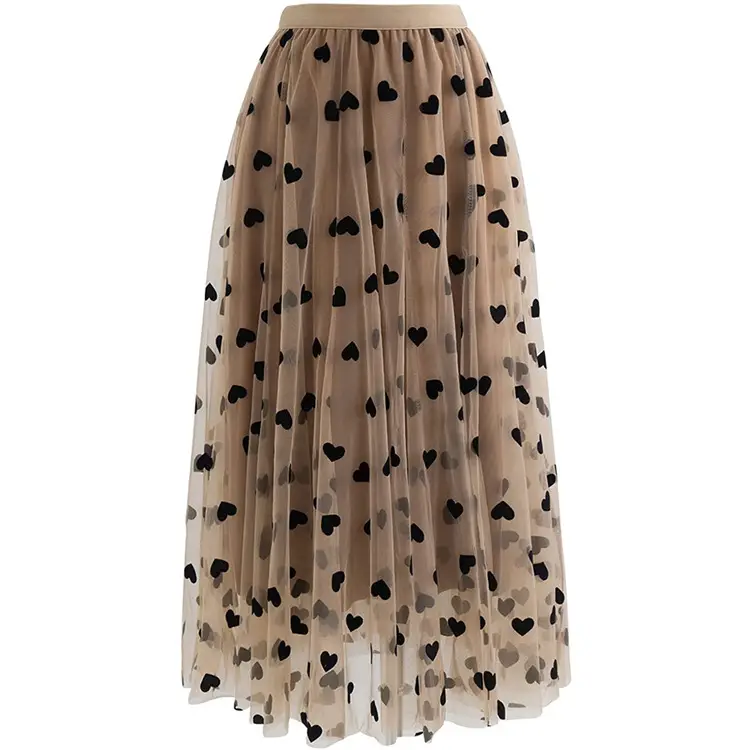2022 French Style Floral Midi Dress with Fluffy Skirt - Image 7
