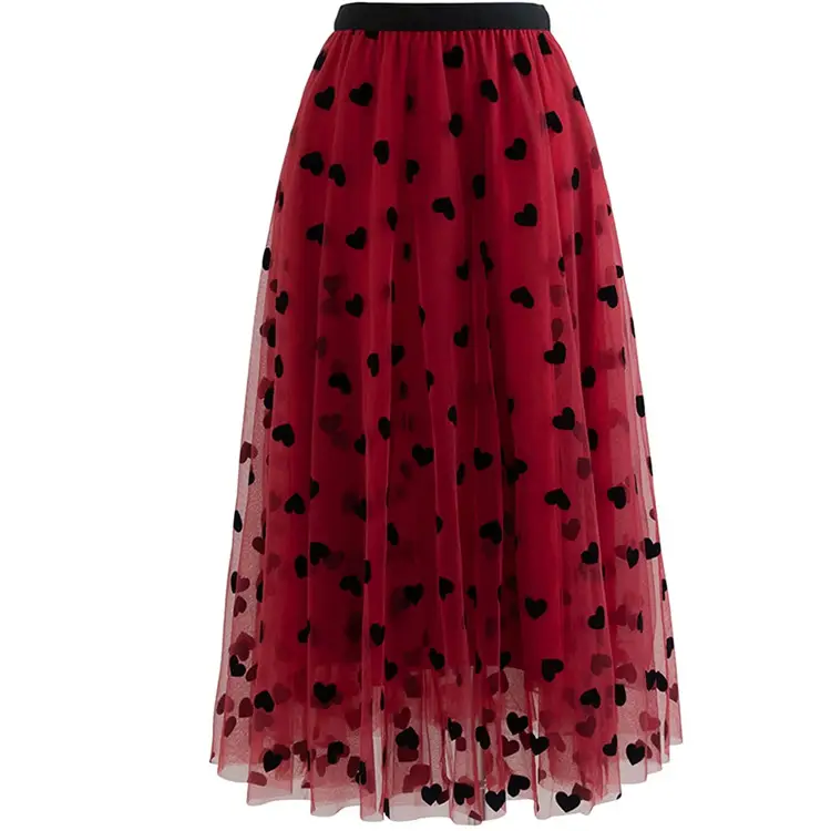 2022 French Style Floral Midi Dress with Fluffy Skirt - Image 9